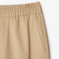Cotton Tailored Trousers in Cracker - Women | Burberry® Official