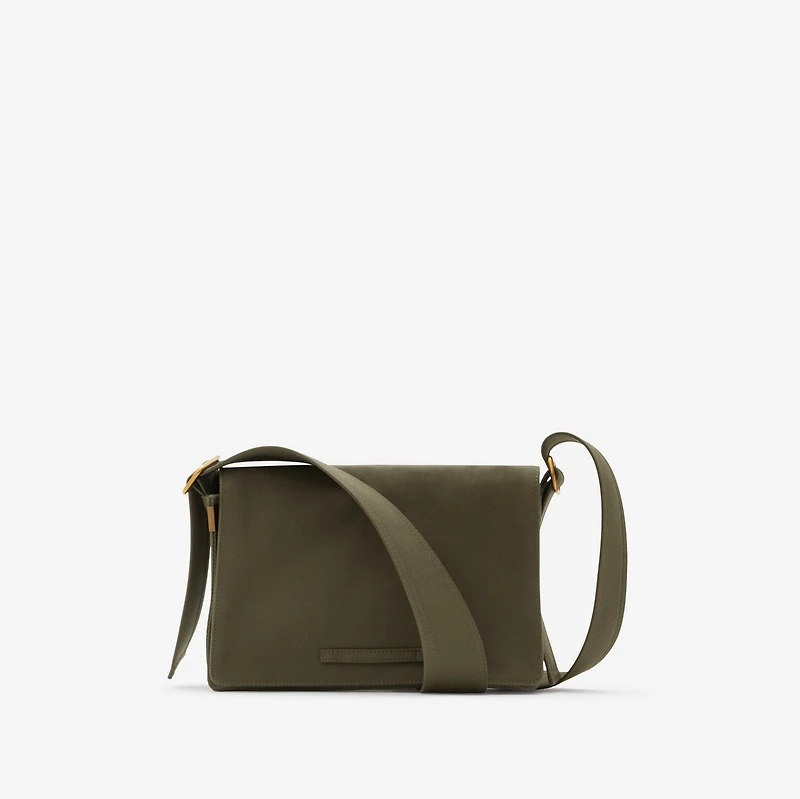 Trench Crossbody Bag in Olive - Men, Cotton Gabardine | Burberry® Official