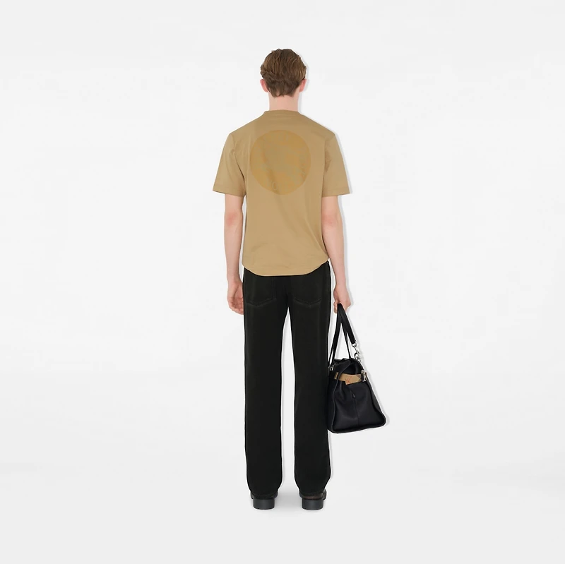 EKD Badge Cotton T-shirt in Sand - Men | Burberry® Official