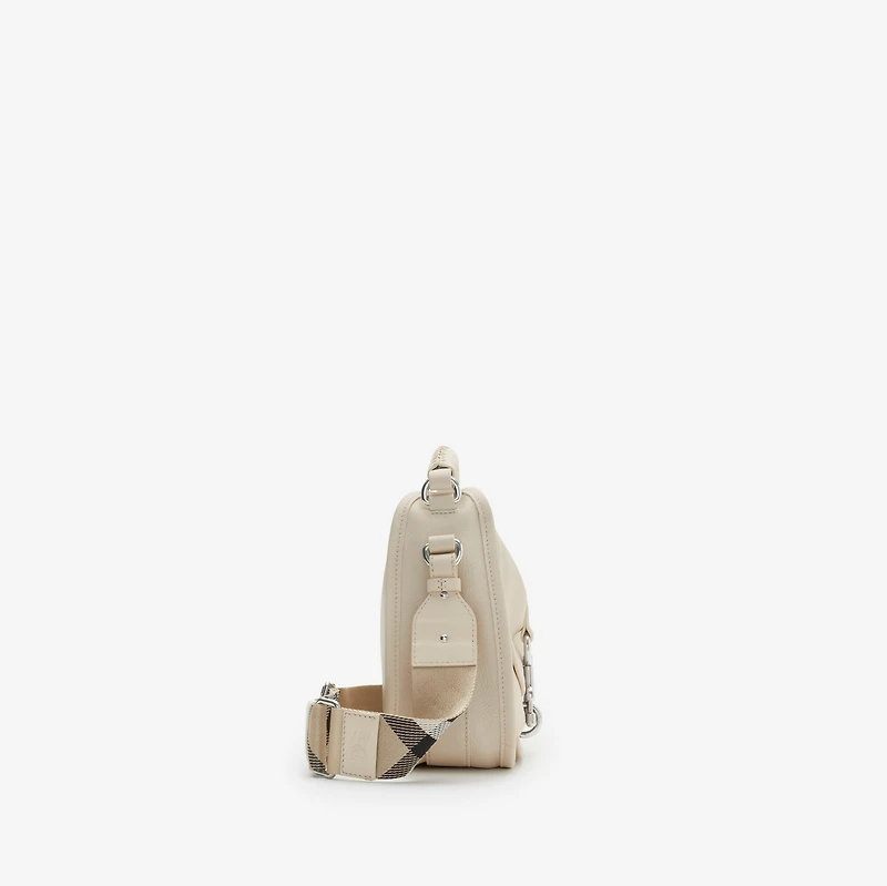 Small B Clip Messenger Bag in Soap beige - Women, Leather | Burberry® Official