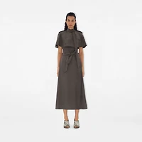 Silk Trench Dress in Cellar