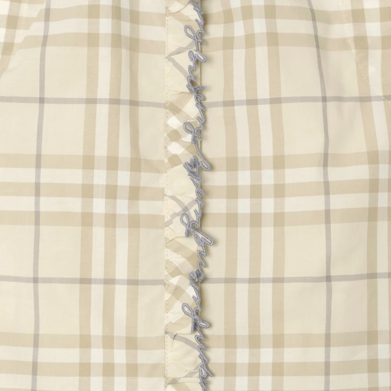 Check Cotton Top in Sesame beige | Burberry® Official