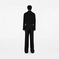 Slim Fit Cotton Shirt in Black - Men | Burberry® Official