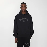 Gothic Logo Cotton Hoodie in Black - Men | Burberry® Official