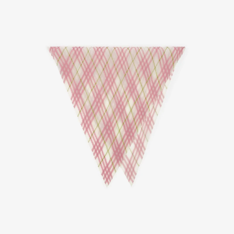 Check Silk Scarf in Carnation pink | Burberry® Official