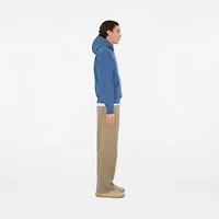 EKD Badge Cotton Hoodie in Pool - Men | Burberry® Official