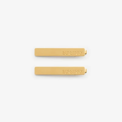 Logo Hair Clips in Gold | Burberry® Official
