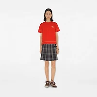 B Heart Cotton T-shirt in Tulip red - Women | Burberry® Official