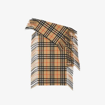 Check Cashmere Happy Scarf in Sand | Burberry® Official