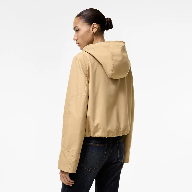 Short Gabardine Parka in Flax beige - Women | Burberry® Official