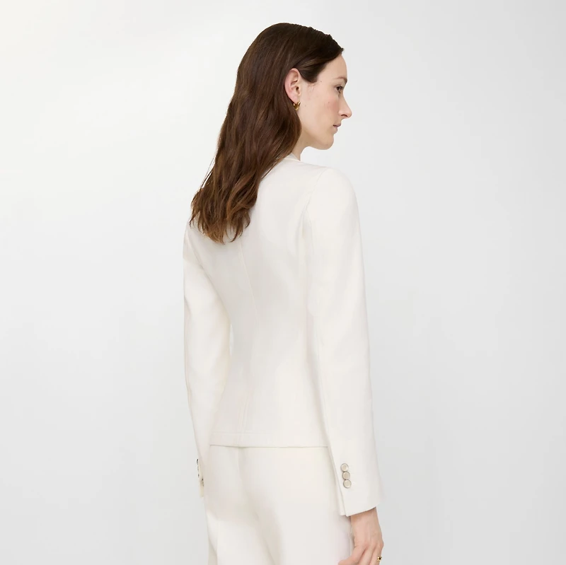 Cotton Tailored Jacket in Seashell white - Women | Burberry® Official