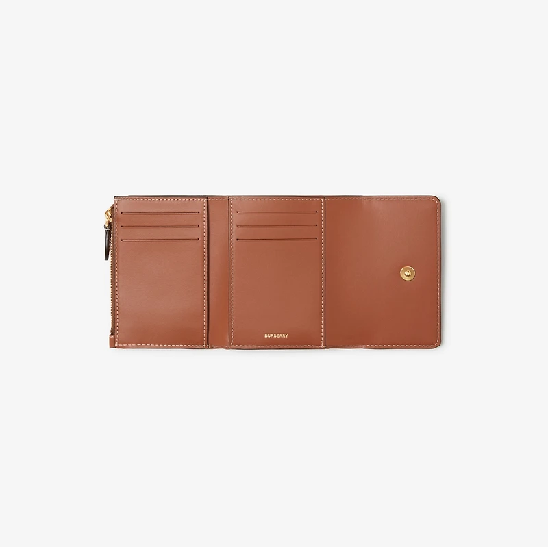 Small Check Folding Wallet in Archive beige/briar brown - Women | Burberry® Official