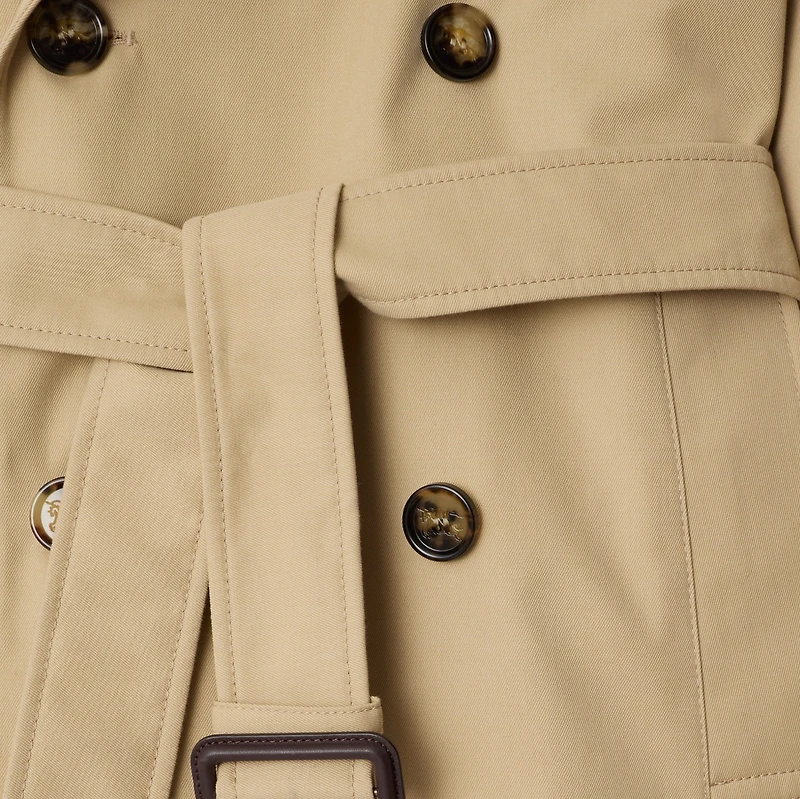 Cotton Blend Trench Jacket in Beige - Women, Nylon | Burberry® Official