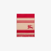 EKD Striped Wool Scarf in Crayon red | Burberry® Official