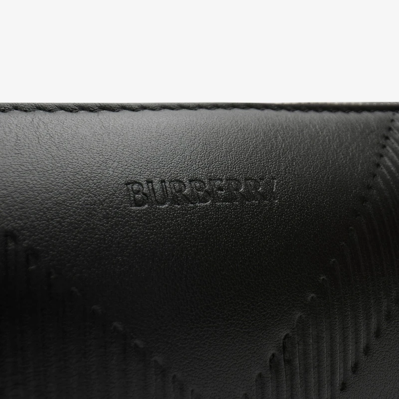 Embossed Check Crossbody Bag in Black - Men, Leather | Burberry® Official