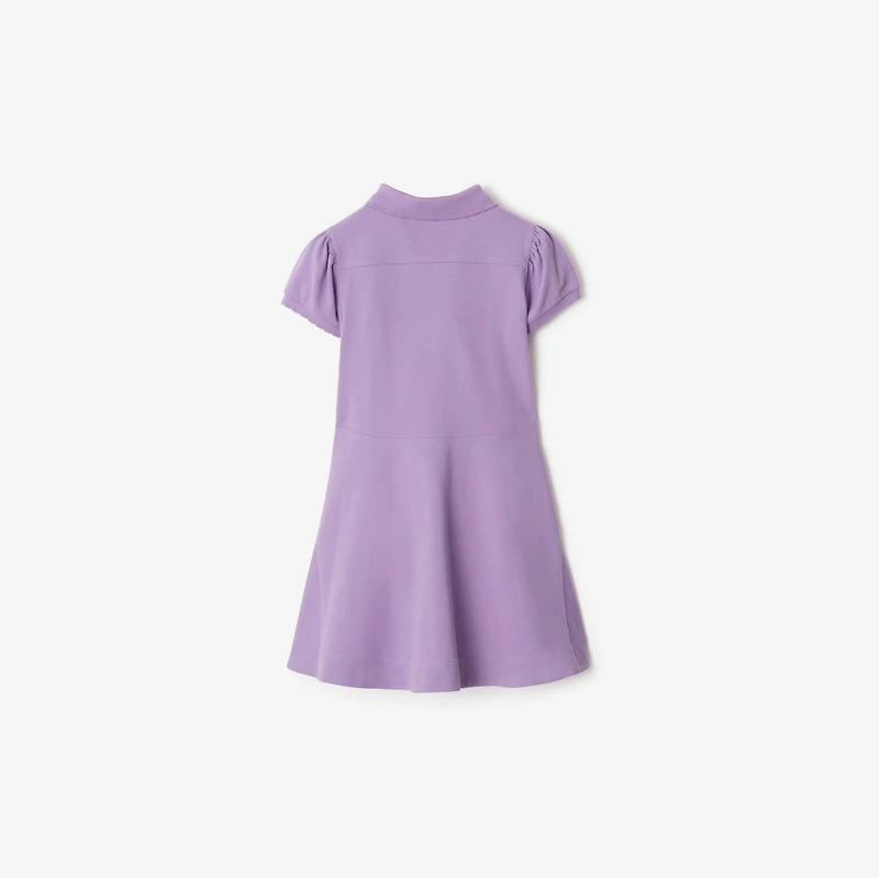 Cotton Polo Shirt Dress in Lilac purple | Burberry® Official