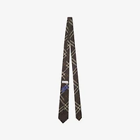Check Silk Tie in Truffle brown - Men | Burberry® Official