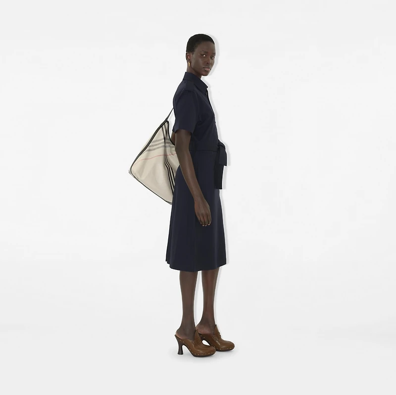 Wool Shirt Dress in Navy - Women | Burberry® Official