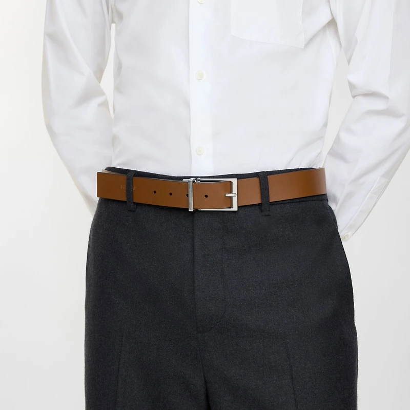 Reversible Leather Belt in Black/hazel brown - Men | Burberry® Official