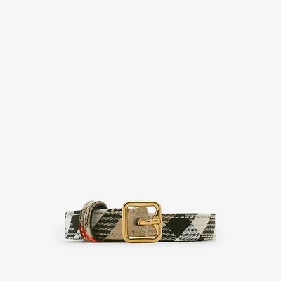 Thin Check B Buckle Belt in Sand - Women | Burberry® Official