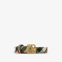 Thin Check B Buckle Belt in Sand - Women | Burberry® Official