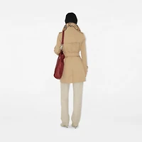 Short Kensington Heritage Trench Coat in Honey - Women, Cotton Gabardine | Burberry® Official