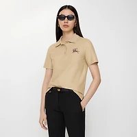 EKD Cotton Polo Shirt in Limestone beige - Women | Burberry® Official