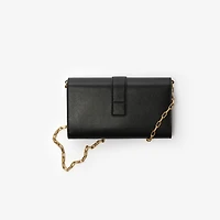 Rider Chain Strap Wallet in Black - Women, Leather | Burberry® Official