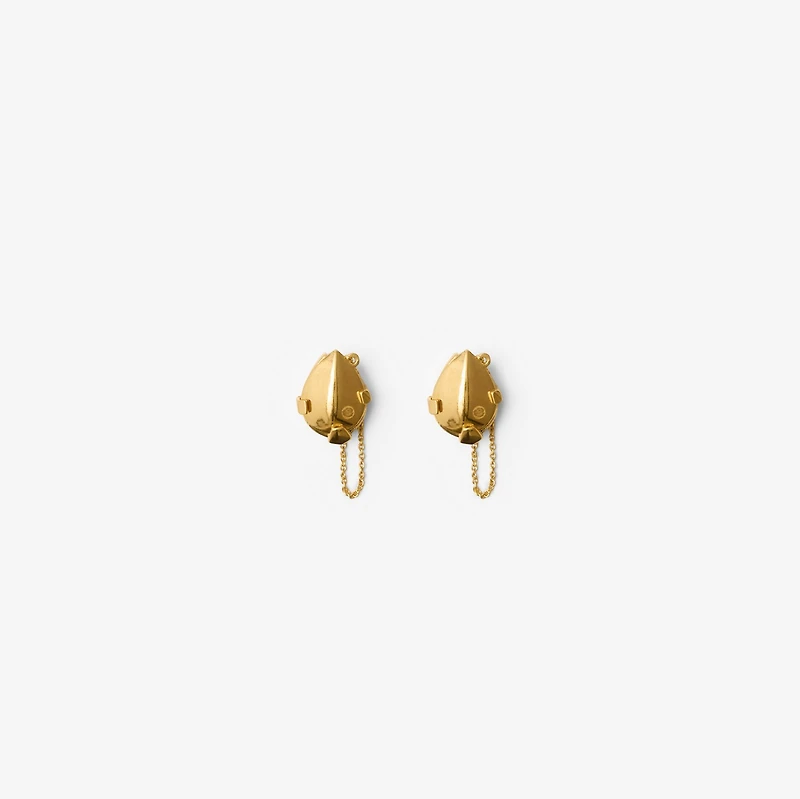 Onyx Shield Pendant Earrings in Gold/black - Women | Burberry® Official