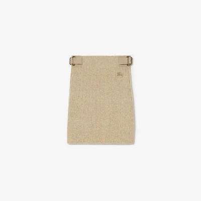 Wool Cashmere Mini Skirt in Hamper beige - Women | Burberry® Official