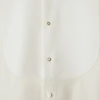 Slim Fit Cotton Silk Tuxedo Shirt in Natural white - Men | Burberry® Official