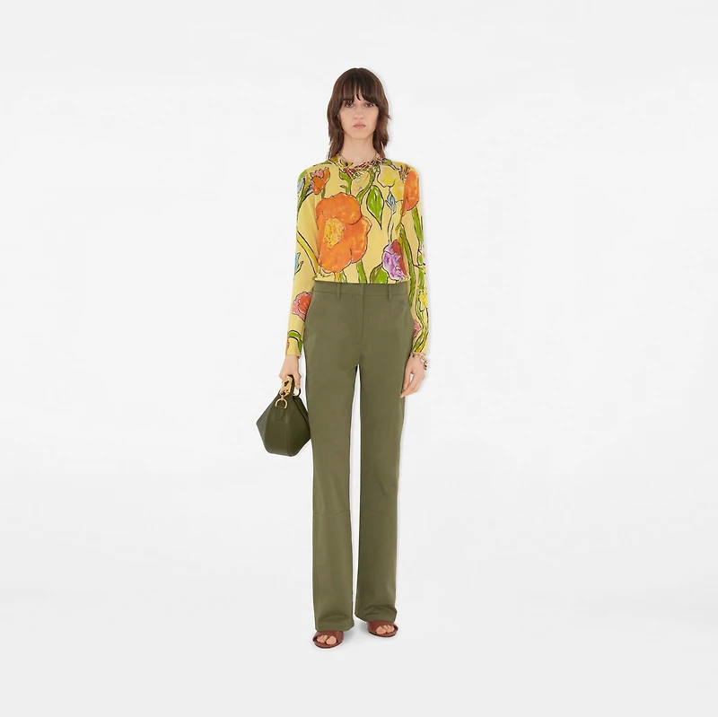 Highgrove Cascading Flowers Wool Sweater in Yellow - Women | Burberry® Official