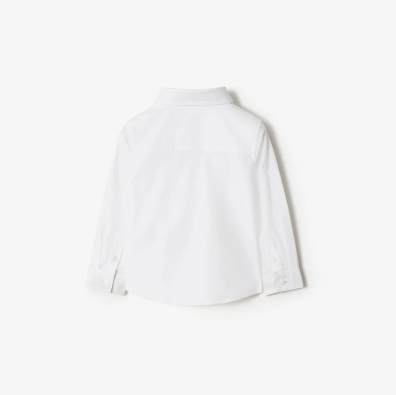 Cotton Oxford Shirt in White | Burberry® Official