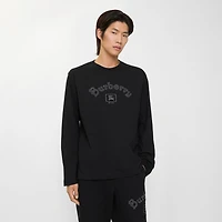 Long-sleeve Gothic Logo Cotton T-shirt in Black - Men | Burberry® Official
