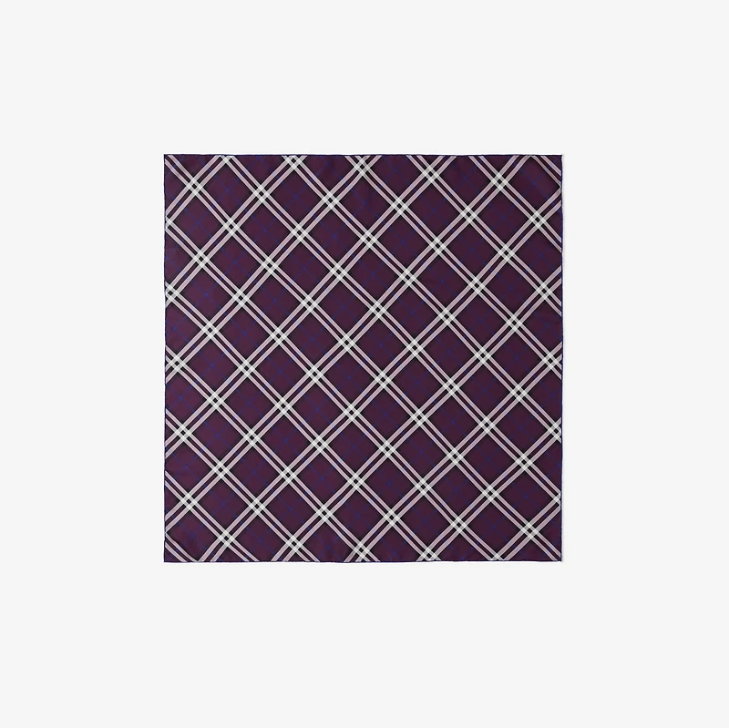 Check Silk Scarf in Pansy | Burberry® Official