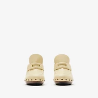 Leather Potter Clogs in Bake - Women | Burberry® Official