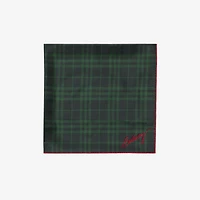 Crystal EKD Check Silk Scarf in Brigade green | Burberry® Official