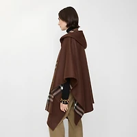 Cashmere Hooded Cape in Treacle brown | Burberry® Official