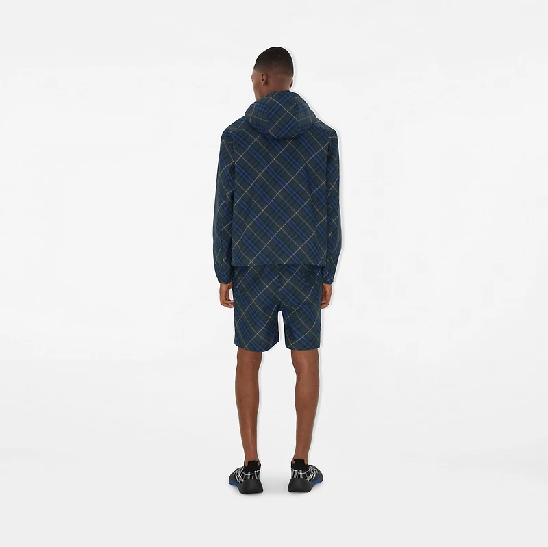 Check Twill Shorts in Midnight - Men, Nylon | Burberry® Official