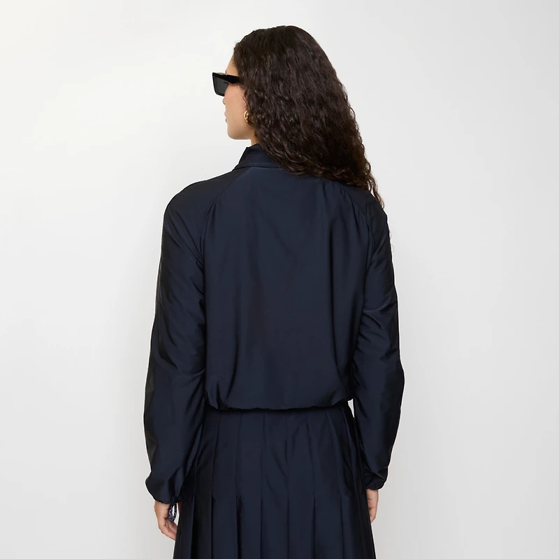 Cropped Newcott Hooded Jacket in Silhouette blue - Women | Burberry® Official