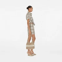 Cropped Check Cotton Shirt - Women | Burberry® Official