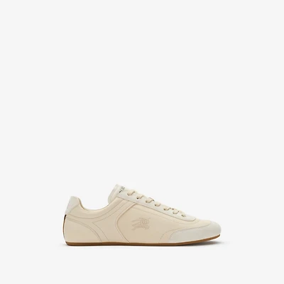 Leather Knight Runner Sneakers​ in Dove beige - Men | Burberry® Official
