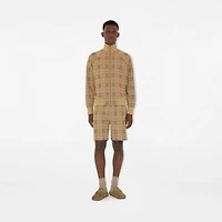 Check Jersey Shorts in Sand - Men | Burberry® Official