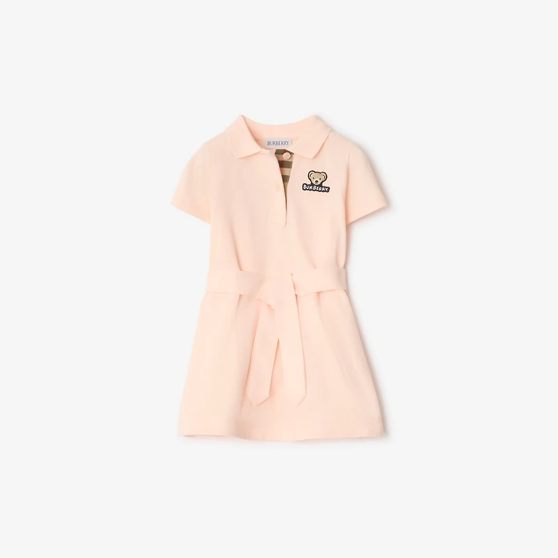 Cotton Polo Shirt Dress in Shell | Burberry® Official
