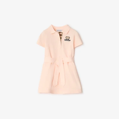 Cotton Polo Shirt Dress in Shell | Burberry® Official