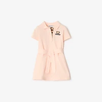 Cotton Polo Shirt Dress in Shell | Burberry® Official