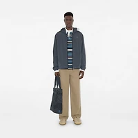 EKD Badge Nylon Hooded Jacket in Magnet - Men | Burberry® Official