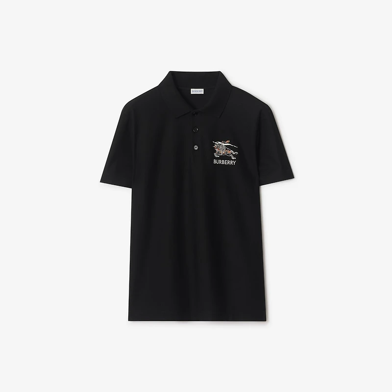 EKD Sketch Cotton Polo Shirt in Black - Men | Burberry® Official