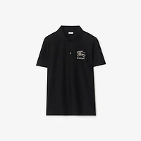 EKD Sketch Cotton Polo Shirt in Black - Men | Burberry® Official