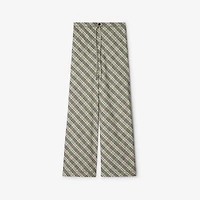 Check Cotton Pyjama Trousers in Husk - Women | Burberry® Official
